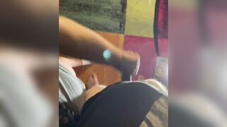 Amateur handjob big cum