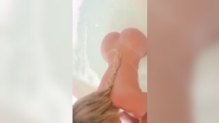 Mature BBW Milf Pawg rides Daddy cock in bath till cumshot POV