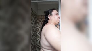 Bbw having some showertime fun. - 13 image