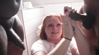 Slutty RedHead SSBBW JULIE GONGER GETS BBC BUKKAKE BLOWBANG - 13 image