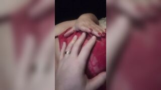 Christmasfun with Pussy and Cock Vibrator