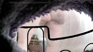 Voyeur Cam Catches Plump BBW Washing Her Rolls