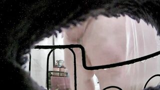 Voyeur Cam Catches Plump BBW Washing Her Rolls