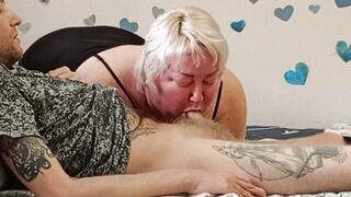 bitch sucks my dick until cumshot