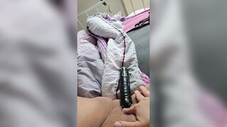 Pussy fucking with black vibrator