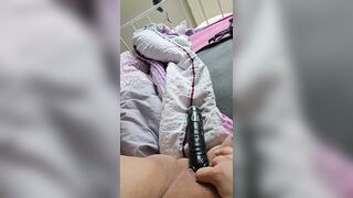 Pussy fucking with black vibrator