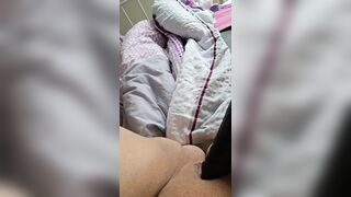 Pussy fucking with black vibrator