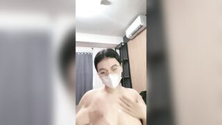 Asian girl stripping her underwear keeps stroking - 12 image