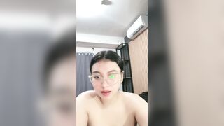Asian girl stripping her underwear keeps stroking - 6 image