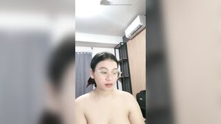 Asian girl stripping her underwear keeps stroking - 8 image