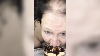 Fat Whore Eating Cake and Slurps up Your White Milk - 6 image