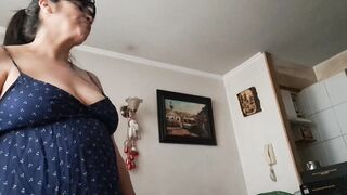 stepson asks stepmom to see her pussy and tits to give himself a handjob - 12 image