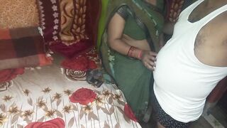 Indian Beautiful Bhabhi Having Romance with Her Husband. - 1 image
