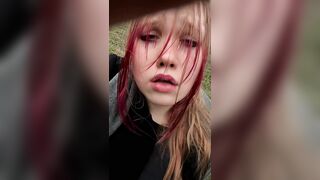 Bbw Babe takes a stroll and masturbates outside - 12 image