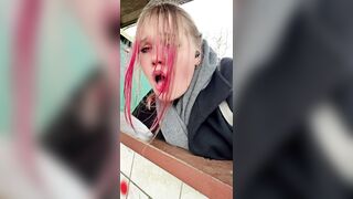 Bbw Babe takes a stroll and masturbates outside - 13 image