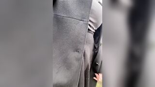 Bbw Babe takes a stroll and masturbates outside