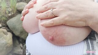 Tits Out in Nature - Seductive BBW MILF Godess flaunts her beautiful curves for all to see