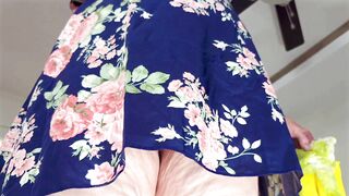 Big booty mature Bbw SSBBW maid showing her big fat ass and wet juicy white pussy in mini dress close up - chubby pawg milf office boss flashing huge butt in upskirt view - 12 image