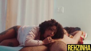 BBW sharing bed with Boss ends with Huge CUMSHOT - Rehzinha