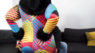 Watch this curvy snowflake get pounded from behind in lingerie & boots - 1 image