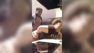 Hot MILF with perfect natural tits gets punished with a big black cock