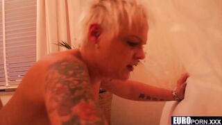 Watch this BBW German mature babe get wild and horny