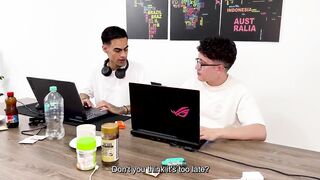 Watch this hot Latina MILF bang her son's friend with her big ass and deep throat skills