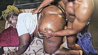 Oiled-up ebony Ssbbw's huge booty pounded by BBC in a steamy oily massage