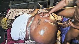 Oiled-up ebony Ssbbw's huge booty pounded by BBC in a steamy oily massage