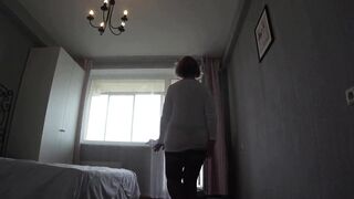 Watch this curvy MILF strip down and show off her juicy body - up close and personal!