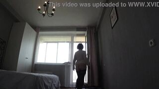 Watch this curvy MILF strip down and show off her juicy body - up close and personal!