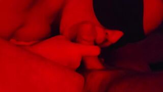 Watch this chubby wife get down and dirty with a big one - Red Light Video #1