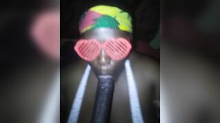 Watch this BBW slut get a messy facial and a sloppy head from a lucky guy