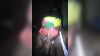 Watch this BBW slut get a messy facial and a sloppy head from a lucky guy