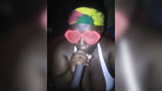 Watch this BBW slut get a messy facial and a sloppy head from a lucky guy