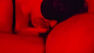 Red Light Vids #4: Watch this BBW's deep throat skills in close-up action with No Audio