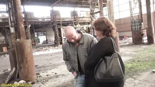 Watch this chubby German MILF get her massive tits fucked hard in the great outdoors