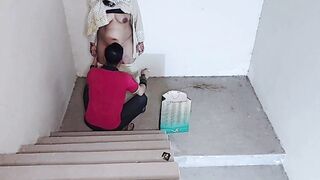 Step sister-in-law gets tight pussy pounded in the bathroom