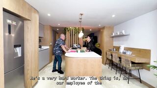 Watch me bang my boss's Latin BBW MILF wife while my big manager cock pounds her ass!