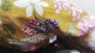 My stepbrother's touch my boobs and pussy late at night - A wild night of bisexual sex!