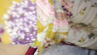 My stepbrother's touch my boobs and pussy late at night - A wild night of bisexual sex!