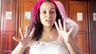 Petite Black Cosplayer Coconut Farts & Talk Show with Talk Show Host