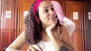 Petite Black Cosplayer Coconut Farts & Talk Show with Talk Show Host