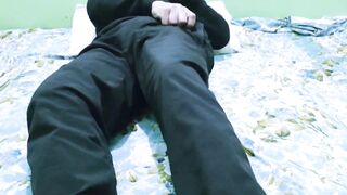 Stepbro gets aroused watching stepsis get pounded in the bedroom - 1 image