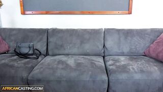 Big titted ebony BBW Drilled deep in couch casting with BBC producer