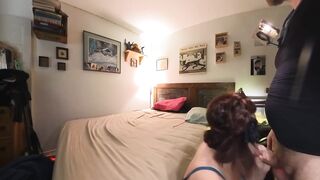 Kinky mature BBW gets her wet pussy creampied & swallows every drop