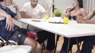 Watch Kylei Ellish's natural tits get drenched in cum after getting DP'd by 3 massive cocks - 3 image