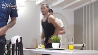 Watch Kylei Ellish's natural tits get drenched in cum after getting DP'd by 3 massive cocks