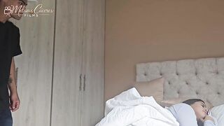 Emily Fox & Danyel Mast dominate their stepbrother's hard cock with their massive bodies - 1 image