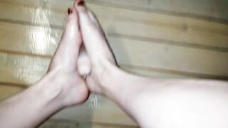Watch me dominate my stepmom with my massive feet and tight pussy! - 3 image